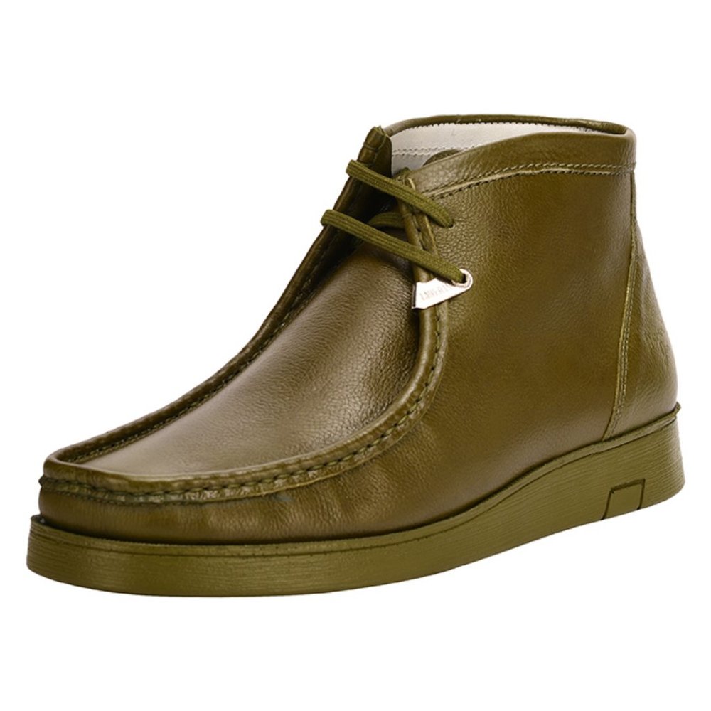 LibertyZeno Olive Leather Desert Chukka Casual Boots